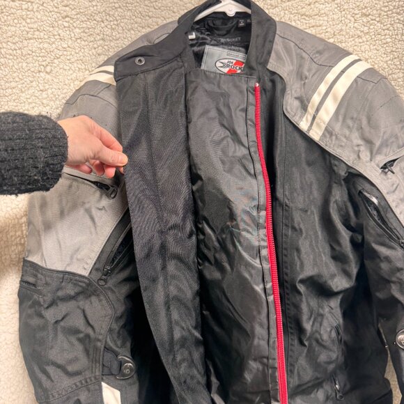 Joe Rocket Protective Padded Motorcycle Jacket Mens Size XL Large Black Gray - Picture 2 of 10